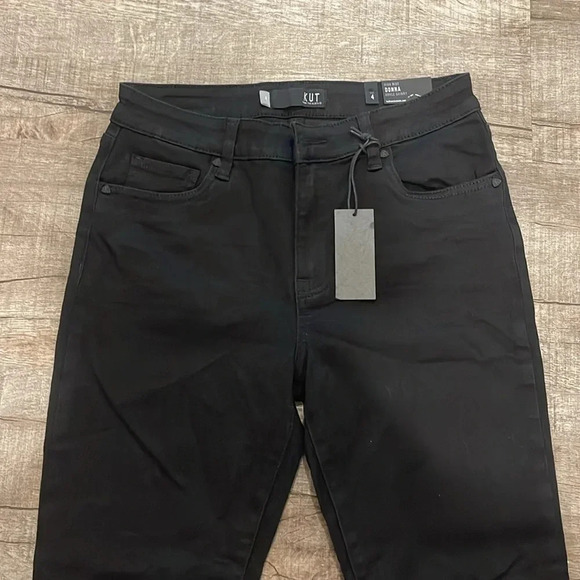 NWT!! KUT From The Kloth - Donna High Waist Ankle Skinny Jeans - Black - Size 4 - Picture 7 of 9
